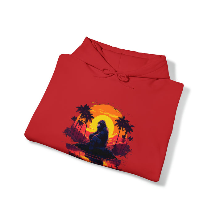 Unisex Heavy Blend™ Hooded Sweatshirt - Chimp Sunset 1