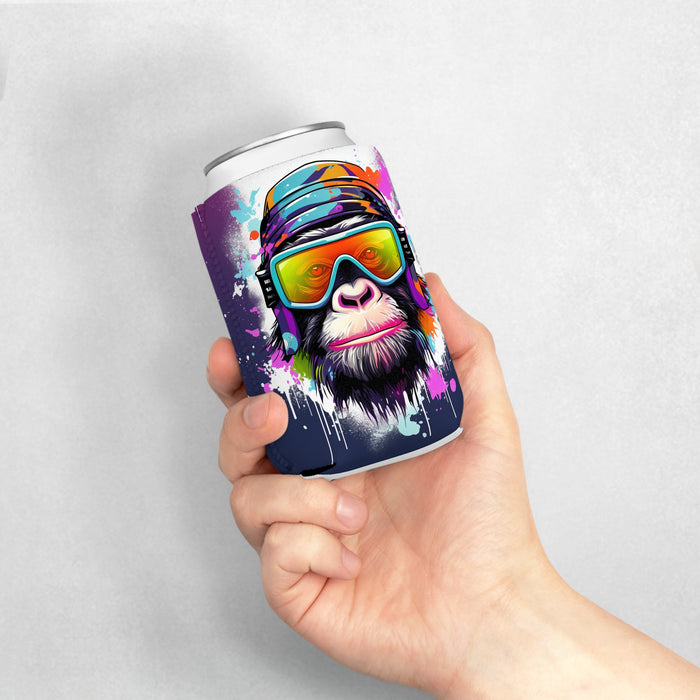 Can Cooler Sleeve - Chimp on the Slopes