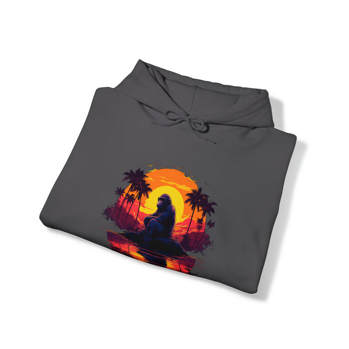 Unisex Heavy Blend™ Hooded Sweatshirt - Chimp Sunset 1