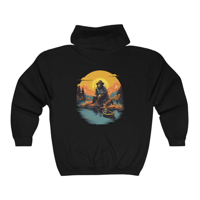 Unisex Heavy Blend™ Full Zip Hooded Sweatshirt - Chimp Fishing