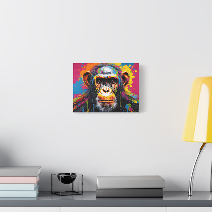 Matte Canvas, Stretched, 1.25" Chimp 3D Pop Art 4