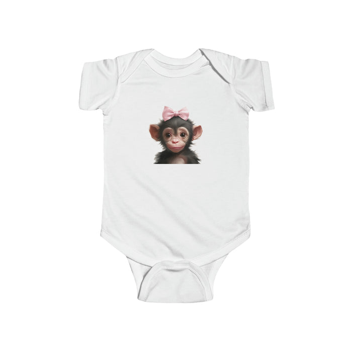 Infant Fine Jersey Bodysuit - Girl Baby Chimp