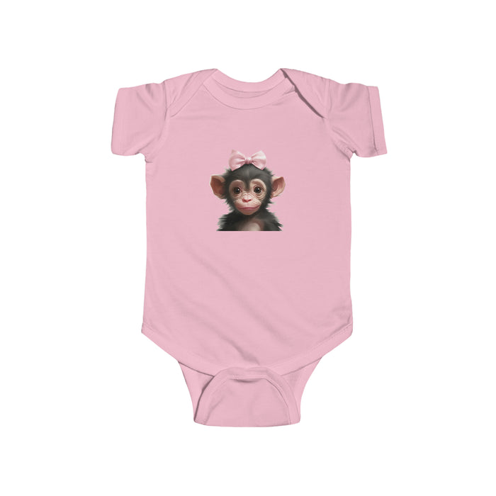 Infant Fine Jersey Bodysuit - Girl Baby Chimp